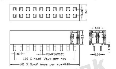 深圳市安泰珂电子 1.0mm排母 180°双排排母 掌控连接器细微之美